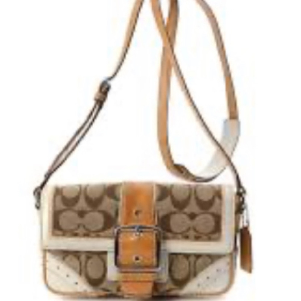 Coach - Vintage Small Crossbody Bag Baby Blue Suede